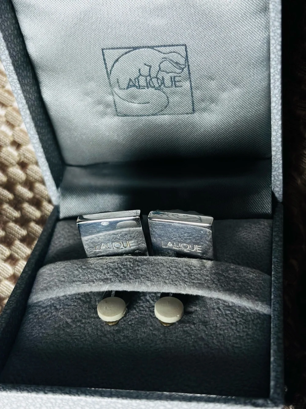 Lalique “Masque de Femme” Clip On Earrings in 925 Silver